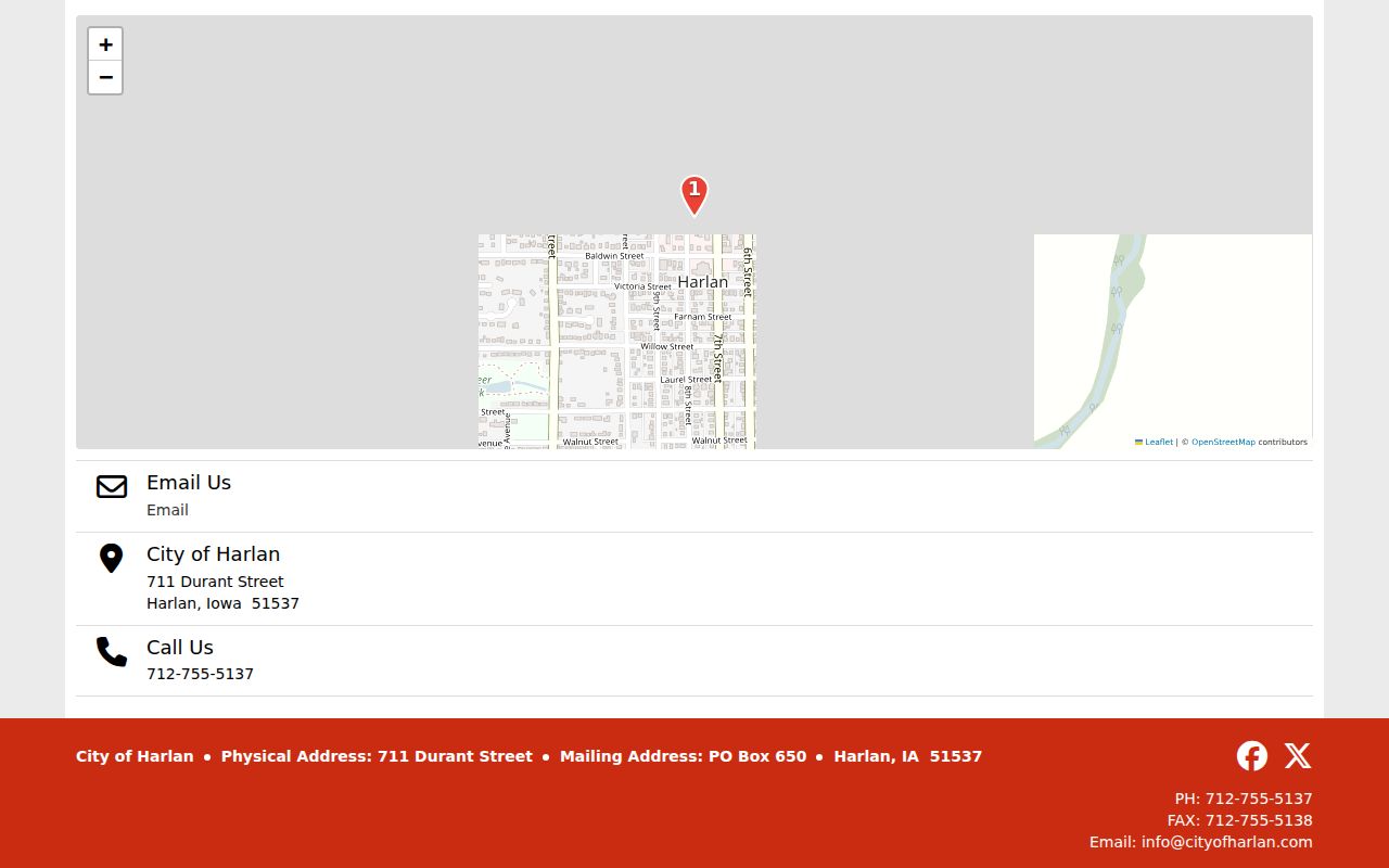 Harlan warrant records City Hall contact source