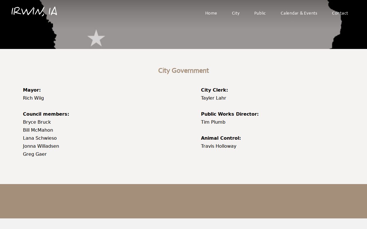 Irwin warrant records city government clerk source